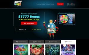 Sloto Cash Casino Homepage Screenshot