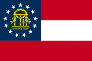 Georgia Gambling Laws State Flag Icon