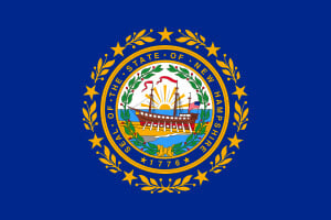 New Hampshire Gambling Laws State Flag Icon