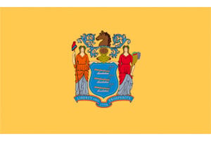 New Jersey Gambling Laws State Flag Icon