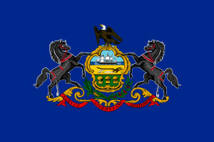 Pennsylvania Gambling Laws State Flag Icon