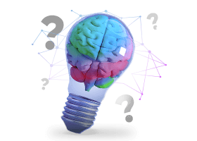 Brain in Lightbulb Icon