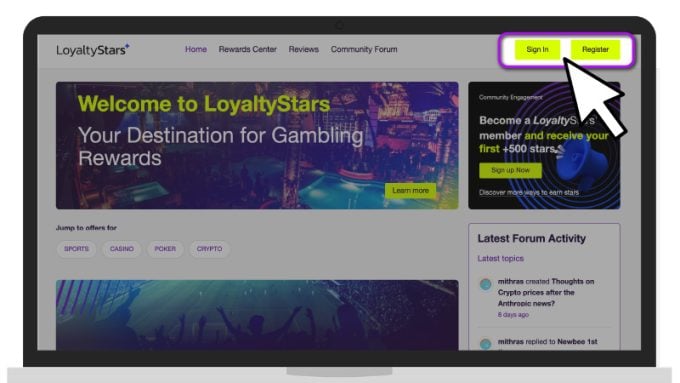 LoyaltyStars Sign Up Step