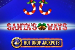 santa's ways hot drop jacpot slot logo