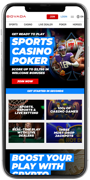 Bovada Homepage Mobile Screenshot