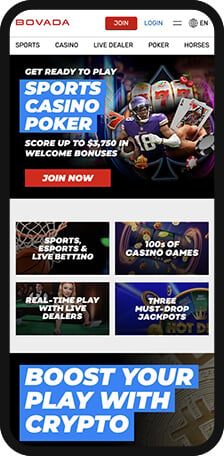 Bovada Homepage Mobile