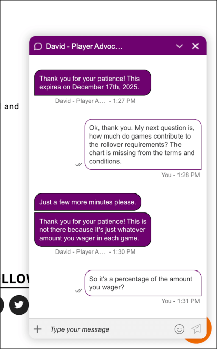 DuckyLuck Chat Customer Support 2