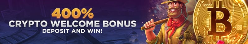 Crypto welcome bonus from Superslots banner