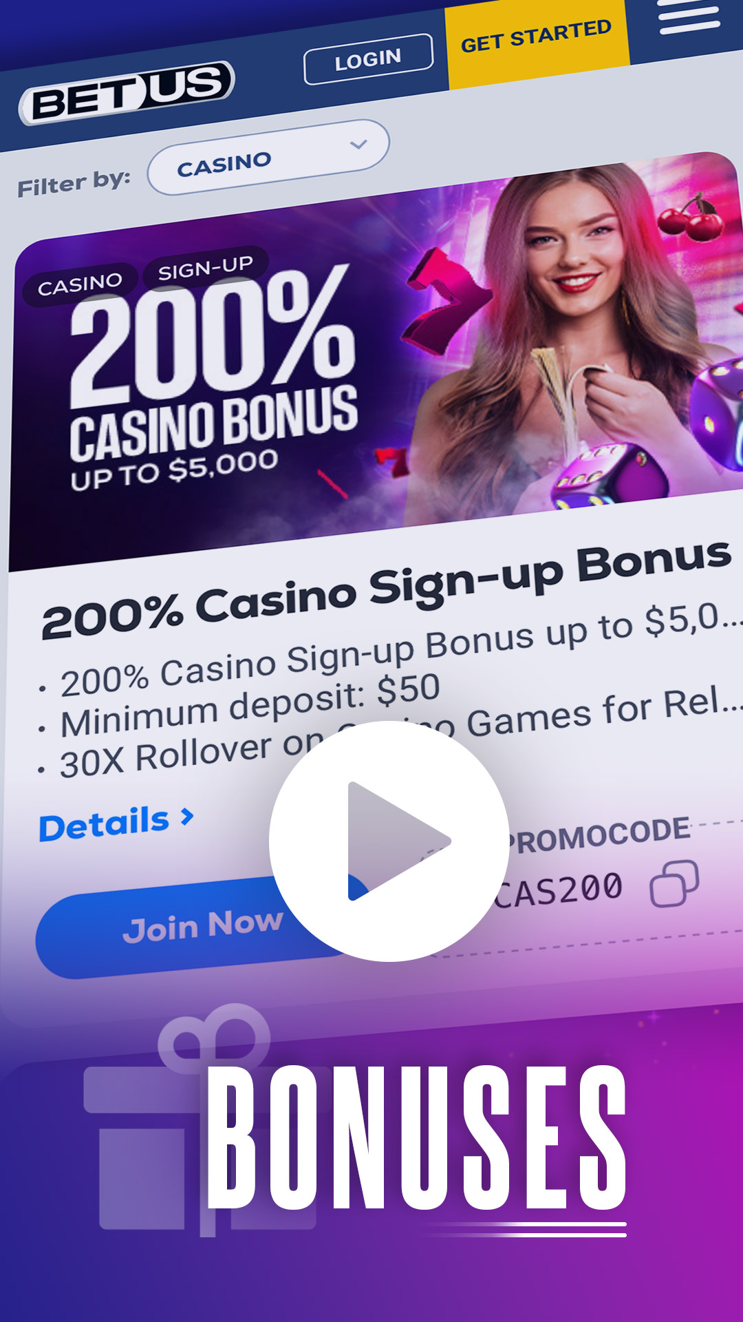 BetUS Bonus Section Video Thumbnail