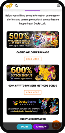 DuckyLuck Casino Promotions