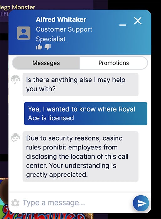 Royal Ace Customer Support 02