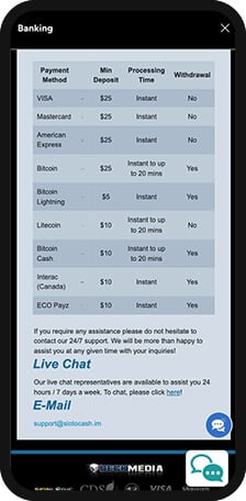 SlotoCash Banking Mobile