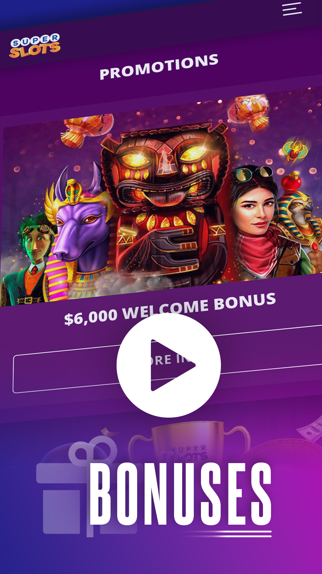 SuperSlots bonuses