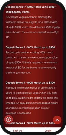 Royal Vegas Casino Promos