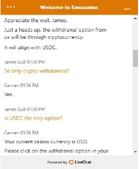 Emu Casino Support 3