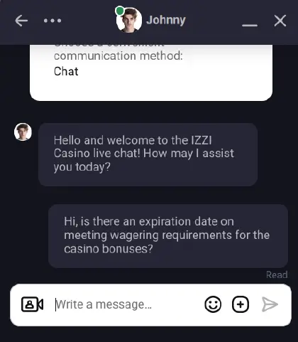 izzi casino customer support live chat